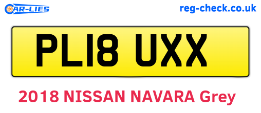 PL18UXX are the vehicle registration plates.