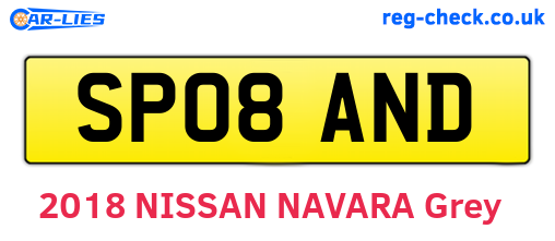 SP08AND are the vehicle registration plates.