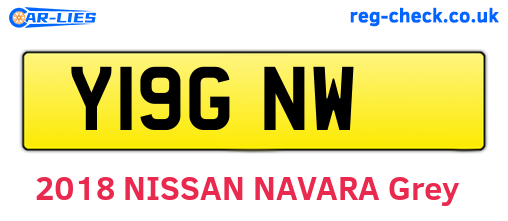 Y19GNW are the vehicle registration plates.