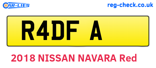 R4DFA are the vehicle registration plates.