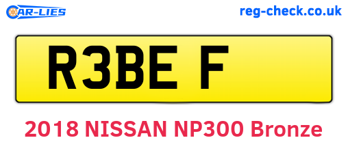 R3BEF are the vehicle registration plates.