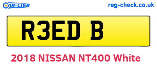 R3EDB are the vehicle registration plates.