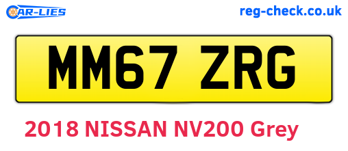 MM67ZRG are the vehicle registration plates.
