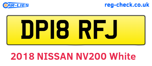 DP18RFJ are the vehicle registration plates.