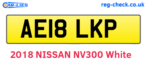 AE18LKP are the vehicle registration plates.