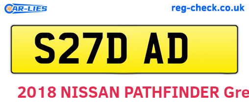 S27DAD are the vehicle registration plates.