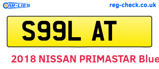 S99LAT are the vehicle registration plates.