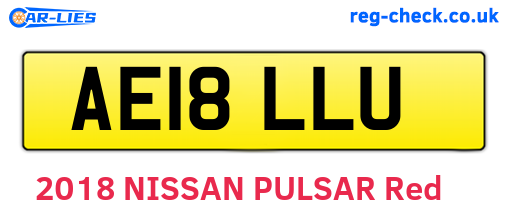 AE18LLU are the vehicle registration plates.