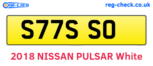 S77SSO are the vehicle registration plates.