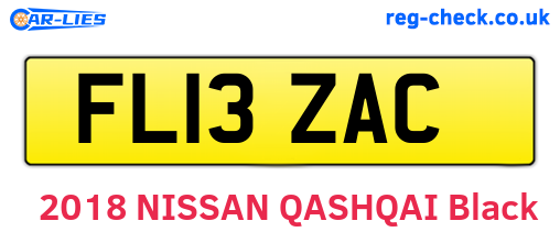 FL13ZAC are the vehicle registration plates.