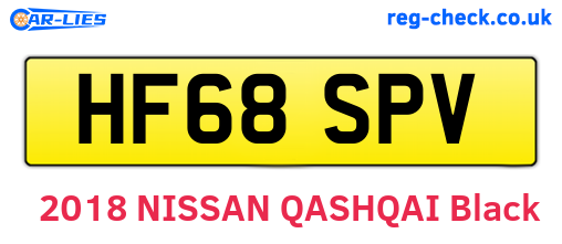 HF68SPV are the vehicle registration plates.
