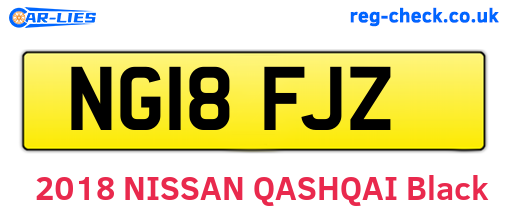 NG18FJZ are the vehicle registration plates.