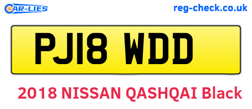 PJ18WDD are the vehicle registration plates.