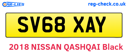 SV68XAY are the vehicle registration plates.