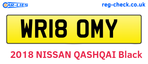 WR18OMY are the vehicle registration plates.