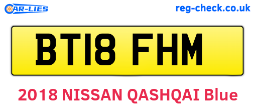BT18FHM are the vehicle registration plates.