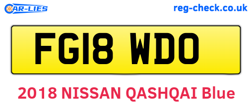 FG18WDO are the vehicle registration plates.