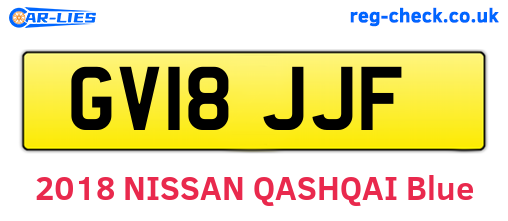 GV18JJF are the vehicle registration plates.