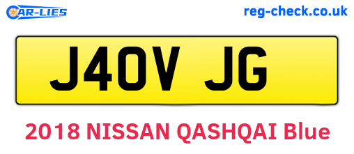 J40VJG are the vehicle registration plates.