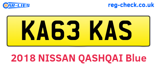 KA63KAS are the vehicle registration plates.