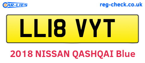 LL18VYT are the vehicle registration plates.