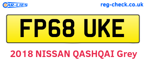 FP68UKE are the vehicle registration plates.