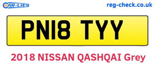 PN18TYY are the vehicle registration plates.