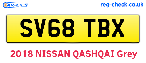 SV68TBX are the vehicle registration plates.