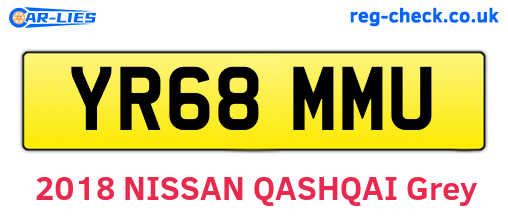 YR68MMU are the vehicle registration plates.