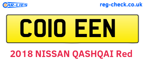 CO10EEN are the vehicle registration plates.