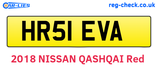 HR51EVA are the vehicle registration plates.