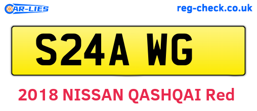 S24AWG are the vehicle registration plates.