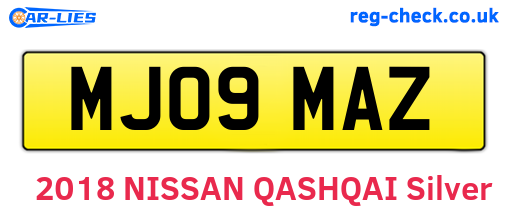 MJ09MAZ are the vehicle registration plates.