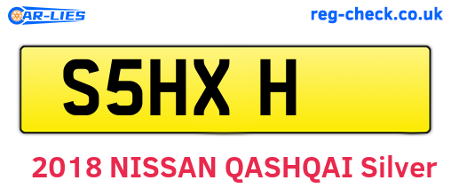 S5HXH are the vehicle registration plates.