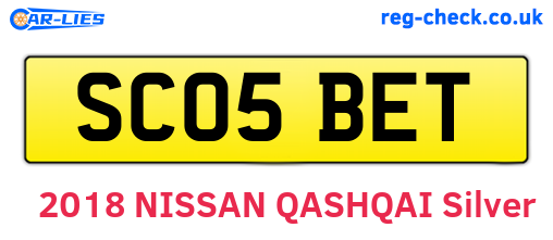 SC05BET are the vehicle registration plates.