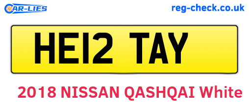 HE12TAY are the vehicle registration plates.