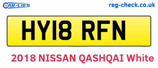 HY18RFN are the vehicle registration plates.