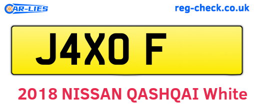 J4XOF are the vehicle registration plates.