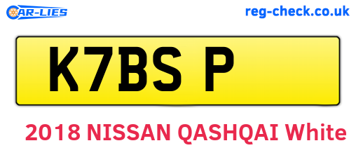 K7BSP are the vehicle registration plates.