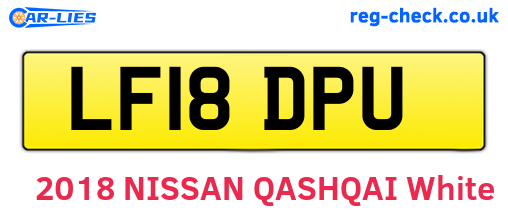 LF18DPU are the vehicle registration plates.