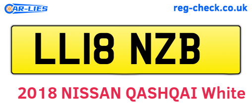 LL18NZB are the vehicle registration plates.