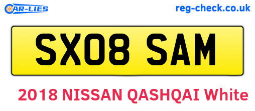 SX08SAM are the vehicle registration plates.