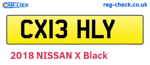 CX13HLY are the vehicle registration plates.
