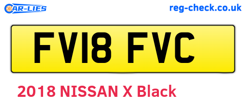 FV18FVC are the vehicle registration plates.