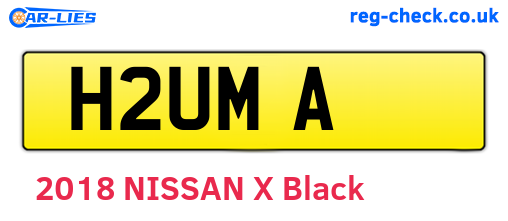 H2UMA are the vehicle registration plates.
