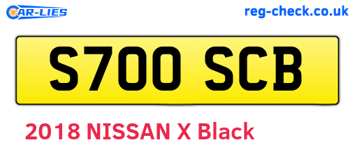 S700SCB are the vehicle registration plates.