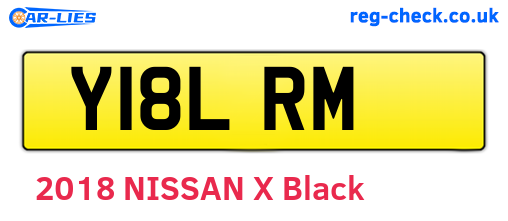 Y18LRM are the vehicle registration plates.