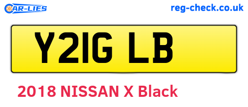 Y21GLB are the vehicle registration plates.