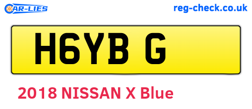 H6YBG are the vehicle registration plates.
