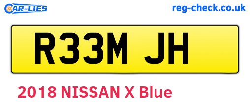 R33MJH are the vehicle registration plates.